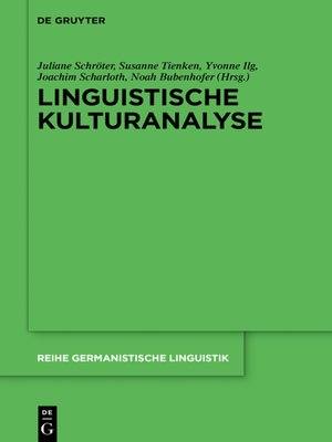 cover image of Linguistische Kulturanalyse